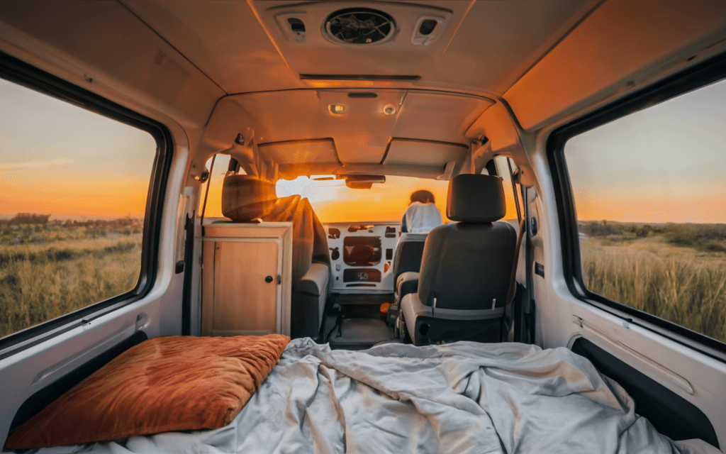 Sunset View From A Van