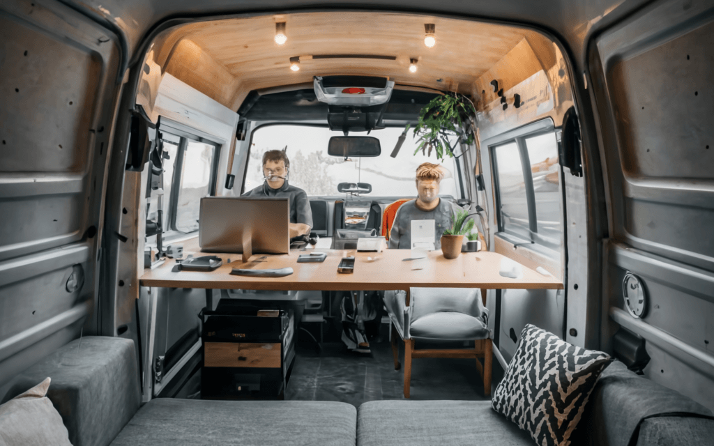 Workspace In Van