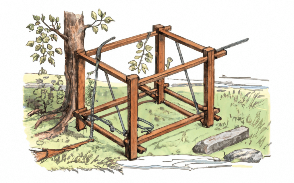 Figure Four Deadfall Trap Outdoor Survival Skills On A Budget